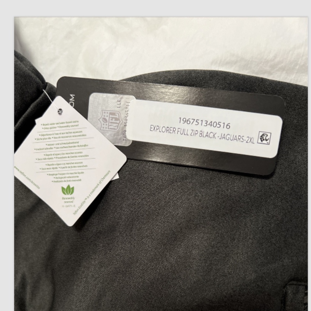 NFL Official Licensed Adult Full Zip Pockets Soft Fleece Jacket Jaguars 2XL & XL - Picture 8 of 9